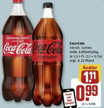 REWE Coca-Cola 1,5 L-Fl. Angebot