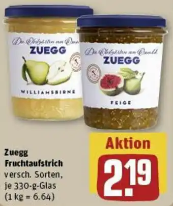 REWE Zuegg Fruchtaufstrich 330 g Glas Angebot