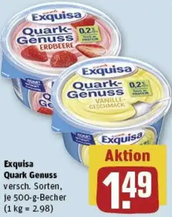 REWE Exquisa Quark Genuss 500 g Becher Angebot