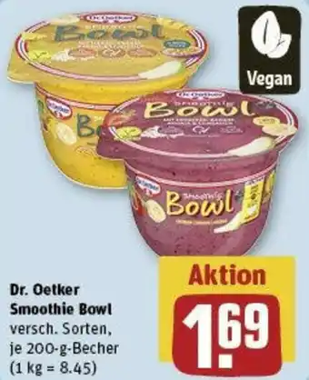 REWE Dr. Oetker Smoothie Bowl 200 g Becher Angebot