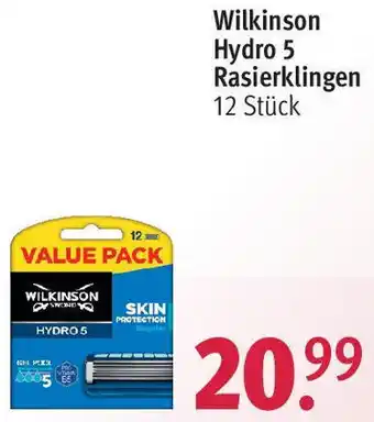 Rossmann Wilkinson Hydro 5 Rasierklingen 12 Stück Angebot