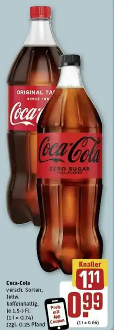 REWE Coca-Cola 1,5 L-Fl. Angebot