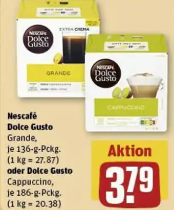 REWE Nescafé Dolce Gusto 136 g oder Dolce Gusto Cappuccino 186 g Pckg. Angebot