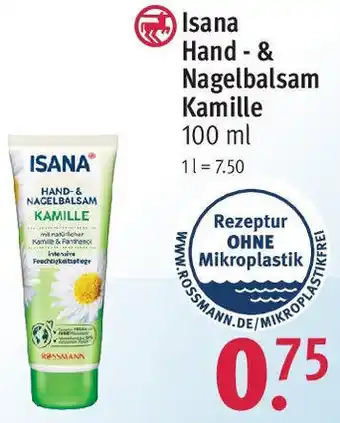 Rossmann Isana Hand & Nagelbalsam Kamille 100 ml Angebot