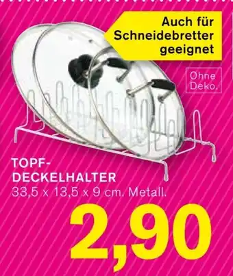 KODi TOPF- DECKELHALTER 33,5 x 13,5 x 9 cm. Metall. Angebot