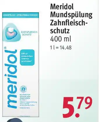 Rossmann Meridol Mundspülung Zahnfleischschutz 400 ml Angebot