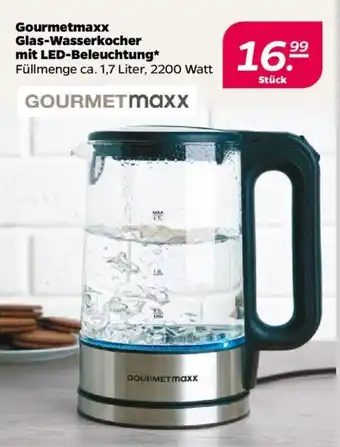 NETTO Gourmetmaxx Glas-Wasserkocher mit LED-Beleuchtung Angebot