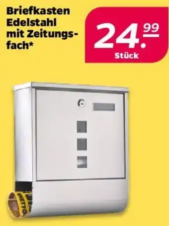 NETTO Briefkasten Edelstahl mit Zeitungsfach Angebot