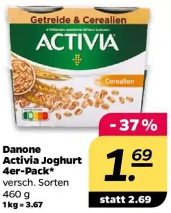 NETTO Danone Activia Joghurt 4er-Pack 460 g Angebot