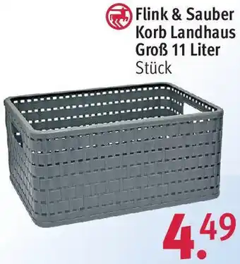 Rossmann Flink & Sauber Korb Landhaus Groß 11 Liter Angebot