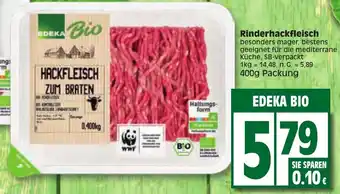 Edeka EDEKA Bio Rinderhackfleisch 400g Packung Angebot