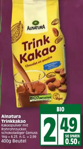 Edeka Alnatura Trinkkakao 400g Beutel Angebot