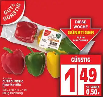 Edeka GUT&GÜNSTIG Paprika-Mix 500 g Packung Angebot