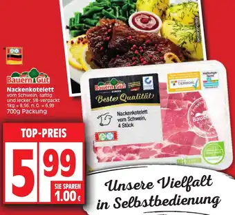 Edeka Bauern Gut Nackenkotelett 700g Packung Angebot