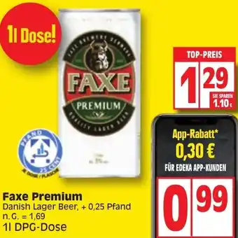 Edeka Faxe Premium 1 L DPG-Dose Angebot