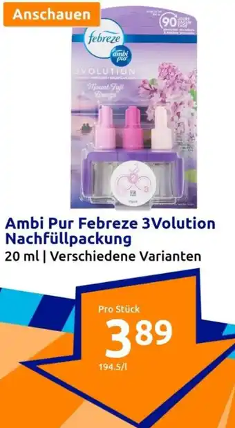 Action Ambi Pur Febreze 3Volution Nachfüllpackung 20 ml Angebot