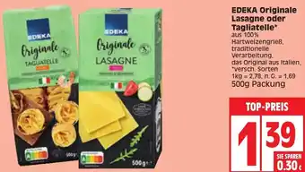 Edeka EDEKA Originale Lasagne oder Tagliatelle 500 g Packung Angebot