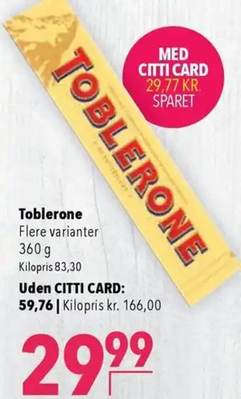 CITTI Markt Toblerone 360 g Angebot