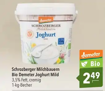 CITTI Markt Schrozberger Milchbauern Bio Demeter Joghurt Mild 1kg Angebot