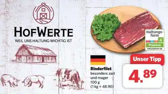 Combi HOFWERTE Rinderfilet besonders zart und mager 100 g Angebot