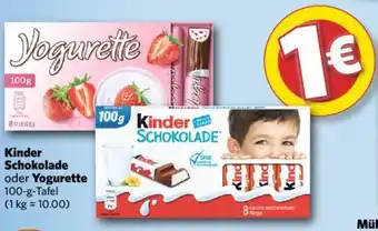 Combi Kinder Schokolade oder Yogurette 100-g-Tafel Angebot