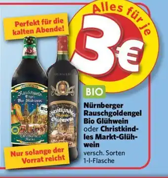 Combi Nürnberger Rauschgoldengel Bio Glühwein oder Christkind-les Markt-Glühwein versch. Sorten 1-1-Flasche Angebot