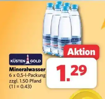 Combi KÜSTEN GOLD Mineralwasser 6 x 0,5-1-Packung Angebot