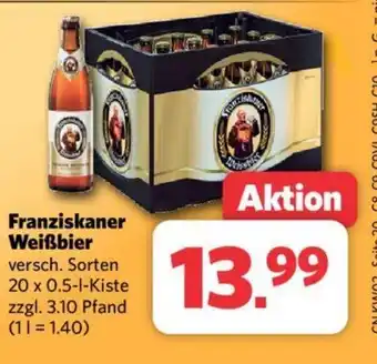 Combi Franziskaner Weißbier versch. Sorten 20 x 0.5-1-Kiste Angebot