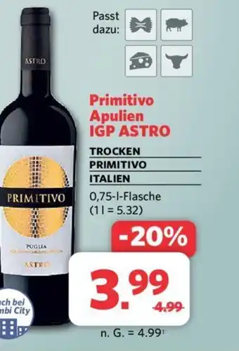 Combi Primitivo Apulien IGP ASTRO 0,75 L Angebot