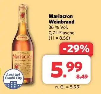 Combi Mariacron Weinbrand 36% Vol. 0,7-1-Flasche Angebot