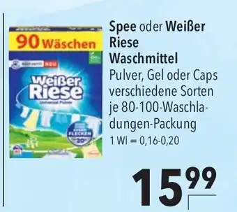 CITTI Markt Spee oder Weißer Riese Waschmittel Pulver, Gel oder Caps verschiedene Sorten je 80-100WA Angebot