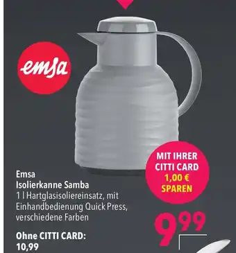 CITTI Markt emsa Isolierkanne Samba Angebot