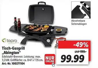 Lidl Tepro Tisch-Gasgrill „Abington” Angebot