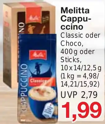 Wiglo Wunderland Melitta Cappuccino 10x14/12,5 g Angebot