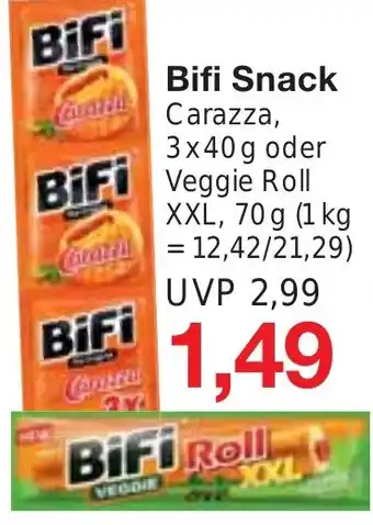 Wiglo Wunderland Bifi Snack Carazza 3x40g Angebot