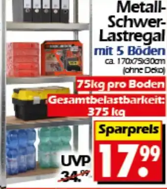 Wreesmann Metall Schwerlastregal mit 5 Böden Angebot