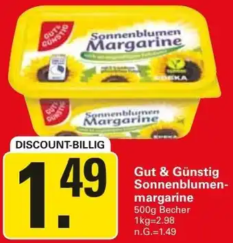 WEZ Gut & Günstig Sonnenblumenmargarine 500g Becher Angebot