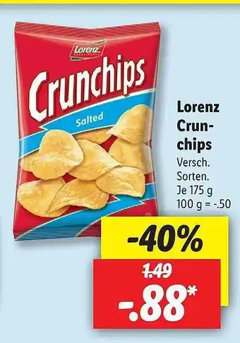 Lidl Lorenz Crunchips 175g Angebot