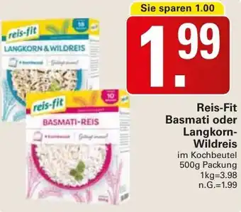 WEZ Reis-Fit Basmati oder Langkorn-Wildreis 500 g Packung Angebot