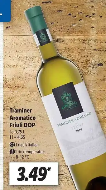 Lidl Traminer Aromatico Friuli DOP 0,75L Angebot