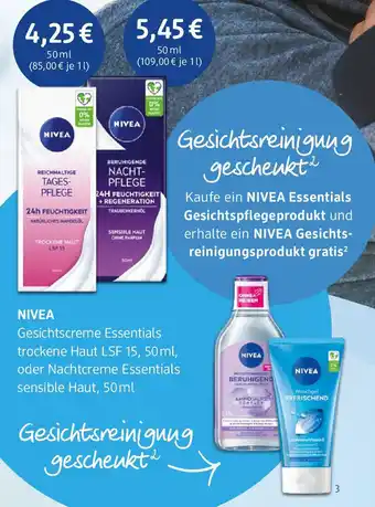 dm drogerie NIVEA Gesichtscreme Essentials 50 ml Angebot