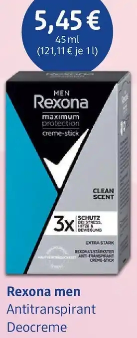 dm drogerie Rexona men Antitranspirant Deocreme 45 ml Angebot