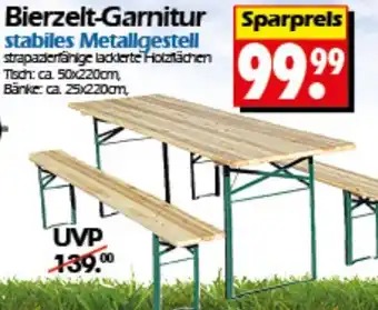 Wreesmann Bierzelt-Garnitur stabiles Metallgestell Angebot