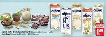 Schmidt's Märkte Alpro H-Hafer-Drink, Barista Hafer-Drink 1 L oder Alpro Soya Dessert 4 x 125 g ,Packung Angebot