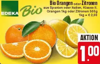 Edeka EDEKA Bio Orangen oder Zitronen 500 g Angebot