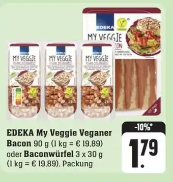 Schmidt's Märkte EDEKA My Veggie Veganer Bacon 90 g oder Baconwürfel 3 x 30 g Packung Angebot