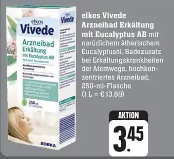 Schmidt's Märkte elkos Vivede Arzneibad Erkältung mit Eucalyptus AB 250-ml-Flasche Angebot