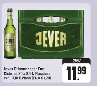 Schmidt's Märkte Jever Pilsener oder Fun Kiste mit 20 x 0,5-L-Flaschen Angebot