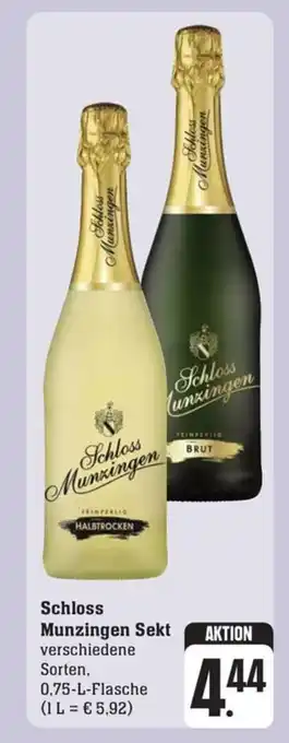 Schmidt's Märkte Schloss Munzingen Sekt verschiedene Sorten, 0,75 L Angebot