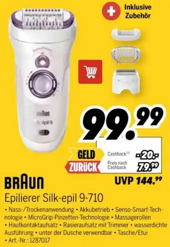 MEDIMAX BRAUN Epilierer Silk-epil 9-710 Angebot